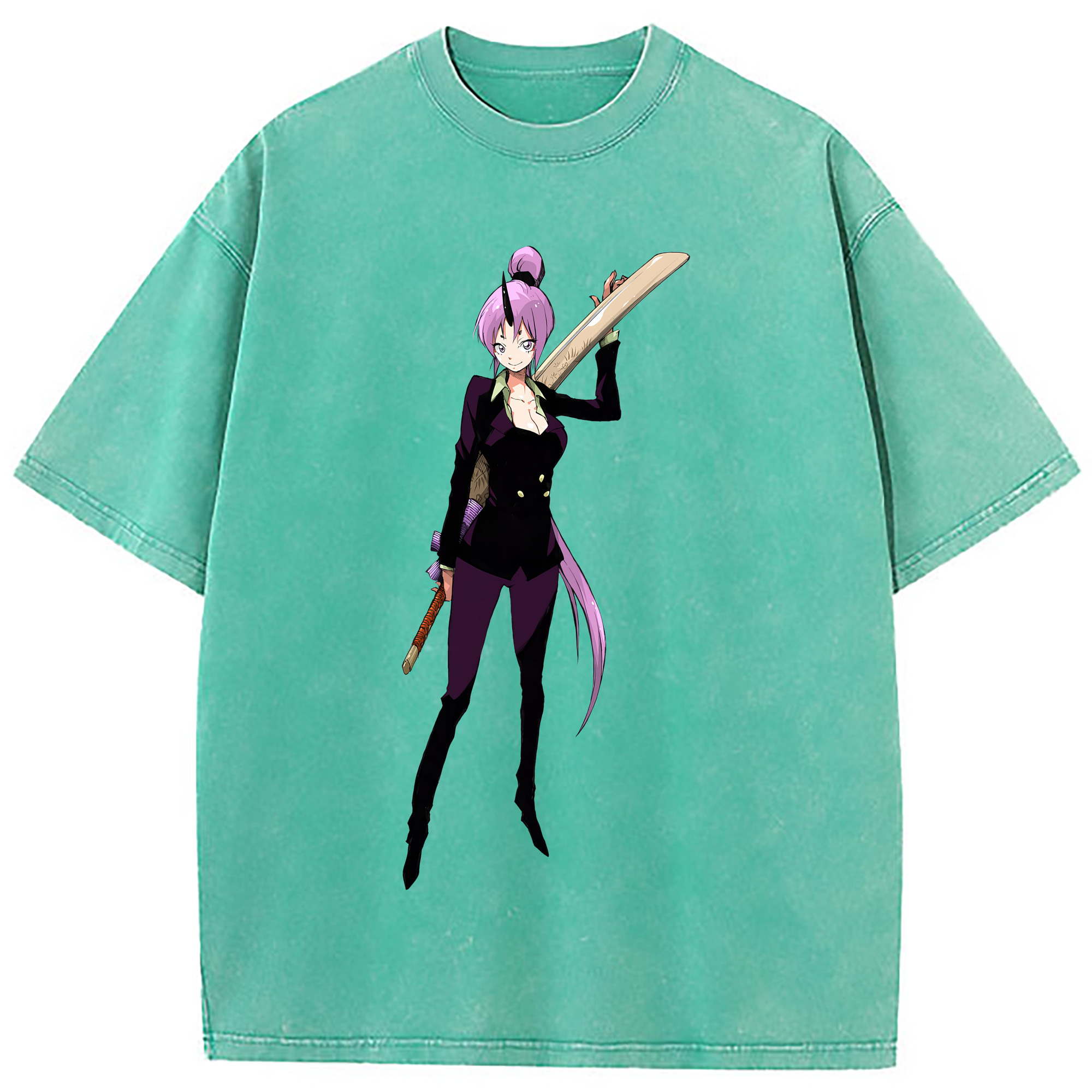 （画像用） 転スラ Regarding Reincarnated to Slime 綿100% ヴィンテージ風 半袖Tシャツ（フロントプリント）